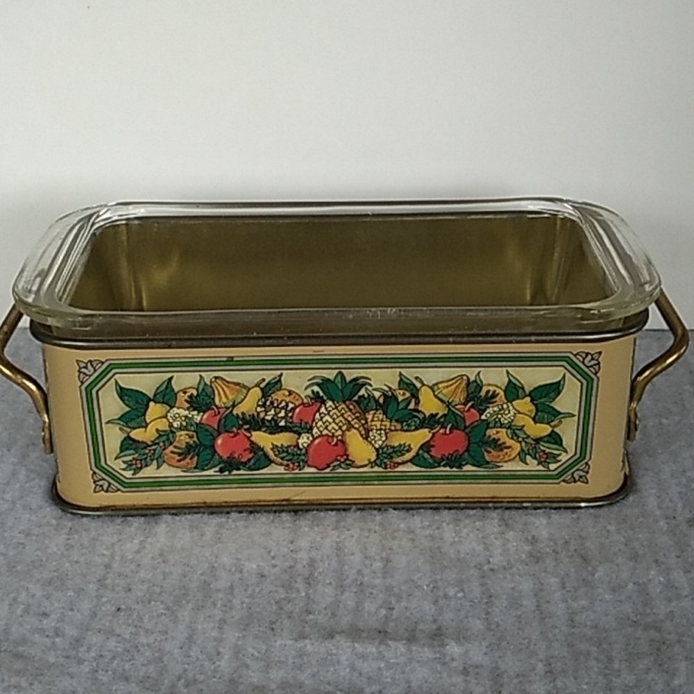 Vintage 1981 Teleflora metal Prex 213 loaf pan holder